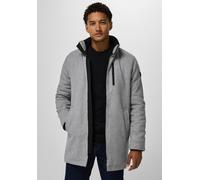 Outdoorjacke STREET ONE MEN, Herren, Gr. XL (44), grau (winter grau melange), Stoff, Obermaterial: 75% Polyester, 25% Wolle; Futter: 100% Polyester, unifarben, gerade hüftbedeckend, hoch geschlossener