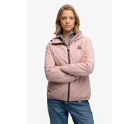 Outdoorjacke SUPERDRY "ESSENTIAL TRI WINDBREAKER JKT", Damen, Gr. M, rosa (adobe rose), Web, Obermaterial: 100% Polyester, unifarben, loose fit normal, Jacken Outdoorjacke, Loose Fit, mit hochschließe
