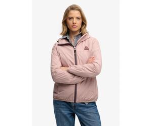 Outdoorjacke SUPERDRY "ESSENTIAL TRI WINDBREAKER JKT", Damen, Gr. XS, rosa (adobe rose), Web, Obermaterial: 100% Polyester, unifarben, loose fit normal, Jacken Outdoorjacke, Loose Fit, mit hochschließ