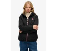 Outdoorjacke SUPERDRY "ESSENTIAL TRI WINDBREAKER JKT", Damen, Gr. XXL, schwarz, Web, Obermaterial: 100% Polyester, unifarben, loose fit normal, Jacken Outdoorjacke, Loose Fit, mit hochschließendem Kra