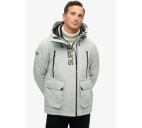 Superdry Herren Ultimative SD-Windjacke mit Kapuze und Stickerei Puritanisches Grau L