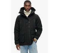 Outdoorjacke SUPERDRY "HOOD ULTIMATE EMB WINDBREAKER", Herren, Gr. M, schwarz, Web, Obermaterial: 100% Polyester, unifarben, loose fit, Jacken Outdoorjacke (85767957-M) schwarz