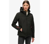 Outdoorjacke SUPERDRY "HOODED CLASSIC TREKKER JKT", Damen, Gr. XL, schwarz, Web, Obermaterial: 95% Polyester, 5% Elasthan, unifarben, slim fit normal, Jacken Outdoorjacke (10365518-XL)