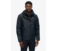 Outdoorjacke SUPERDRY "HOODED MTN WINDBREAKER JACKET", Damen, Gr. S, blau (eclipse navy), Web, Obermaterial: 100% Polyester, relaxed fit hüftlang, Jacken Outdoorjacke (42526627-S) eclipse navy
