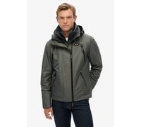 Outdoorjacke SUPERDRY "HOODED MTN WINDBREAKER JACKET", Gr. M, schwarz dull charcoal, Web, Obermaterial: 100% Polyester, unifarben, relaxed fit hüftlang, Jacken Outdoorjacke (66143915-M) schwarz dull c