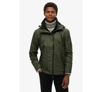 Outdoorjacke SUPERDRY "HOODED MTN WINDBREAKER JACKET", Herren, Gr. M, grün (surplus goods olive grün), Web, Obermaterial: 100% Polyester, unifarben, relaxed fit hüftlang, Jacken (95554060-M) surplus g