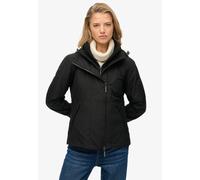 Outdoorjacke SUPERDRY "Hooded Mtn Windbreaker Jkt", Damen, Gr. XS, meteorite schwarz, Web, Obermaterial: 100% Polyester, unifarben, normal, Jacken Outdoorjacke (73092432-XS) meteorite schwarz