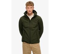 Outdoorjacke SUPERDRY "HOODED SOFT SHELL TREKKER JKT", Damen, Gr. M, grün (surplus goods olive grün), Softshell, Obermaterial: 90% Polyester, 10% Elasthan, unifarben, relaxed fit hüftlang, mit Riegel,