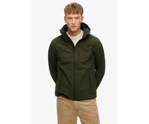 Outdoorjacke SUPERDRY "HOODED SOFT SHELL TREKKER JKT", Damen, Gr. S, grün (surplus goods olive grün), Softshell, Obermaterial: 90% Polyester, 10% Elasthan, unifarben, relaxed fit hüftlang, mit Riegel,