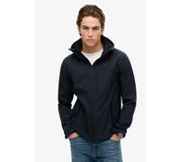 Outdoorjacke SUPERDRY "HOODED SOFT SHELL TREKKER JKT", Damen, Gr. XXL, blau (eclipse navy), Softshell, Obermaterial: 90% Polyester, 10% Elasthan, unifarben, relaxed fit hüftlang, mit Riegel,verstellba