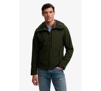 Outdoorjacke SUPERDRY "HOODED SOFTSHELL TREKKER JKT", Herren, Gr. 3XL, surplus goods olive grün, Web, Obermaterial: 90% Polyester, 10% Elasthan, unifarben, relaxed fit normal, Jacken Outdoorjacke (135