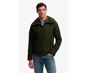 Outdoorjacke SUPERDRY "HOODED SOFTSHELL TREKKER JKT", Herren, Gr. 3XL, surplus goods olive grün, Web, Obermaterial: 90% Polyester, 10% Elasthan, unifarben, relaxed fit normal, Jacken Outdoorjacke, mit