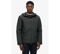 Outdoorjacke SUPERDRY "WATERPROOF JACKET", Herren, Gr. 3XL, blau graphite, Web, Obermaterial: 100% Seide, unifarben mit Farbeinsatz, relaxed fit, Jacken Outdoorjacke, Wasserdicht (Säule wird nachgerei