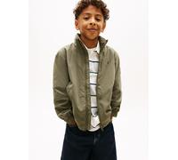 Outdoorjacke TOMMY HILFIGER "ESSENTIAL JACKET", Jungen, Gr. 12 (152), battle grün, Web, Obermaterial: 100% Nylon, unifarben, regular fit normal, elastischer Bund, Jacken Outdoorjacke, Kinder bis 16 Ja