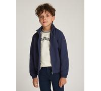 Outdoorjacke TOMMY HILFIGER "ESSENTIAL JACKET", Jungen, Gr. 16 (176), blau (schwarz night navy), Web, Obermaterial: 100% Polyamid, unifarben, regular fit, elastischer Bund, Jacken Outdoorjacke, mit Lo