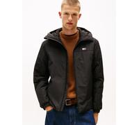 Outdoorjacke TOMMY JEANS, Herren, Gr. M, schwarz, Web, Obermaterial: 100% Polyester, unifarben, regular fit normal, hoch geschlossener Ausschnitt, elastischer Bund, Jacken Outdoorjacke, Freizeitjacke,