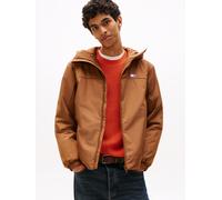 Outdoorjacke TOMMY JEANS, Herren, Gr. XL, pecan nut, Web, Obermaterial: 100% Polyester, unifarben, regular fit normal, hoch geschlossener Ausschnitt, elastischer Bund, Jacken Outdoorjacke, Freizeitjac