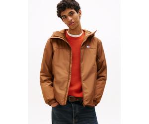 Outdoorjacke TOMMY JEANS, Herren, Gr. XXL, braun (pecan nut), Web, Obermaterial: 100% Polyester, unifarben, regular fit normal, hoch geschlossener Ausschnitt, elastischer Bund, Jacken Outdoorjacke, Fr