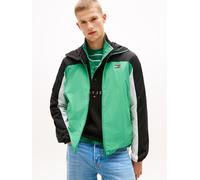 Outdoorjacke TOMMY JEANS "TJM OUTDOOR SHELL", Herren, Gr. L, grün (bahama grün multi), Web, Obermaterial: 100% Nylon, regular fit normal, Rundhals, eingesetzt elastischer Bund, Jacken Outdoorjacke, Wi