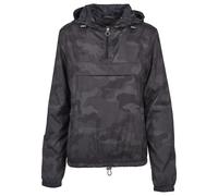 Outdoorjacke URBAN CLASSICS "Urban Classics Damen Ladies Camo Pull Over Jacket", Damen, Gr. S, grau (schwarzcamo), 100% Polyester, mehrfarbig, normal, ohne Ausschnitt, Jacken Outdoorjacke (87504326-S)