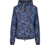 Outdoorjacke URBAN CLASSICS "Urban Classics Damen Ladies Camo Pull Over Jacket", Damen, Gr. XS, bunt (digitalduskvioletcamo), 100% Polyester, mehrfarbig, normal, ohne Ausschnitt, Jacken Outdoorjacke (