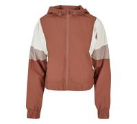 Outdoorjacke URBAN CLASSICS "Urban Classics Damen Ladies Short 3-Tone Crinkle Jacket", Damen, Gr. 5XL, terracotta, sandweiß, duskrose, 100% Polyester, unifarben, loose fit, ohne Ausschnitt, Jacken Out