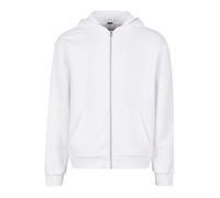 Outdoorjacke URBAN CLASSICS "Urban Classics Fluffy Zip Cardigan", Damen, Gr. L, weiß, 70% Baumwolle, 30% Polyester, unifarben, normal, ohne Ausschnitt, Jacken Outdoorjacke (45984921-L) weiß