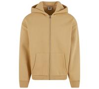 Outdoorjacke URBAN CLASSICS "Urban Classics Fluffy Zip Cardigan", Damen, Gr. M, unionbeige, 70% Baumwolle, 30% Polyester, unifarben, normal, ohne Ausschnitt, Jacken Outdoorjacke (71958451-M) unionbeig