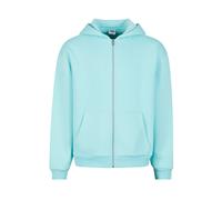 Outdoorjacke URBAN CLASSICS "Urban Classics Fluffy Zip Cardigan", Damen, Gr. S, berylblau, 70% Baumwolle, 30% Polyester, unifarben, normal, ohne Ausschnitt, Jacken Outdoorjacke (34130839-S) berylblau
