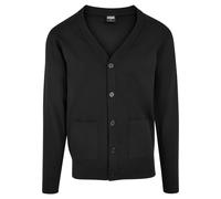 Outdoorjacke URBAN CLASSICS "Urban Classics Herren Fine Cardigan", Herren, Gr. S, schwarz, 100% Polyamid, unifarben, loose fit, V-Ausschnitt, Jacken Outdoorjacke (85869912-S) schwarz