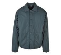 Outdoorjacke URBAN CLASSICS "Urban Classics Herren Utility Jacket", Herren, Gr. L, bottlegrün, 100% Polyester, unifarben, oversize, amerikanischer Ausschnitt, Jacken Outdoorjacke (81302633-L) bottlegr