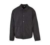 Outdoorjacke URBAN CLASSICS "Urban Classics Herren Utility Jacket", Herren, Gr. M, schwarz, 100% Polyester, unifarben, oversize, amerikanischer Ausschnitt, Jacken Outdoorjacke (16681065-M) schwarz