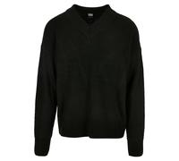 Outdoorjacke URBAN CLASSICS "Urban Classics Herren V-Neck Cardigan", Damen, Gr. M, schwarz, 95% Polyacryl, 5% Polyamid, unifarben, oversize, V-Ausschnitt, Jacken Outdoorjacke (97970217-M) schwarz