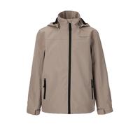 Outdoorjacke WEATHER REPORT "Borise Jr.", Kinder, Gr. 128, grau (hellgrau), 90% Polyester, 10% Elasthan, mehrfarbig, normal, hoch geschlossener Ausschnitt, Jacken Outdoorjacke, mit wasserdichter Ausst