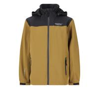 Outdoorjacke WEATHER REPORT "Borise Jr.", Kinder, Gr. 164, grün, 90% Polyester, 10% Elasthan, mehrfarbig, normal, hoch geschlossener Ausschnitt, Jacken Outdoorjacke, mit wasserdichter Ausstattung (687