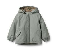 Outdoorjacke WHEAT "Jacket Emil", Baby, Gr. 80, grau (thunder sky), Web, Obermaterial: 100% Nylon, unifarben, normal normal, elastischer Bund, Jacken Outdoorjacke, wasserdicht, atmungsaktiv und leicht