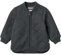 Outdoorjacke WHEAT "Loui", Baby, Gr. 86, blau (ink), Web, Obermaterial: 100% Polyester, unifarben, regular fit Po-bedeckend, Rundhals, Strickbündchen, Jacken Outdoorjacke, wärmend und mit elastischen 