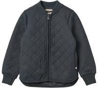 Outdoorjacke WHEAT "Loui", Kinder, Gr. 116, blau (ink), Web, Obermaterial: 100% Polyester, unifarben, regular fit Po-bedeckend, Rundhals, Rippstrickbündchen mit Daumenlöchern, Jacken Outdoorjacke, mit