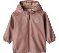 Outdoorjacke WHEAT "Rainwear Chardy Jacket", Mädchen, Gr. 80, lila (dusty lila), Web, Obermaterial: 100% Polyester, Basic normal, Raglanärmel elastischer Bund mit Gummizug, Jacken Outdoorjacke, wasser