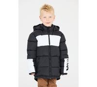 Outdoorjacke ZIGZAG "Bruno", Jungen, Gr. 104, schwarz-weiß (schwarz, weiß), 100% Nylon, mehrfarbig, hoch geschlossener Ausschnitt, Jacken Outdoorjacke, mit winddichtem und atmungsaktivem Material (739