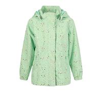 Outdoorjacke ZIGZAG "Zophia", Kinder, Gr. 116, grün (mint), 100% Polyester, bedruckt, hoch geschlossener Ausschnitt, Jacken Outdoorjacke, mit 10.000 mm Wassersäule und coolem Print (61231642-116) mint