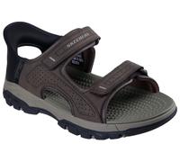 Outdoorsandale SKECHERS "TRESMEN-REECE", Damen, Gr. 46, braun (dunkelbraun), Lederimitat, Schuhe Outdoorsandale, Trekking Sandale, Outdoorschuh mit Heel Pillow Funktion (32190804-46) dunkelbraun