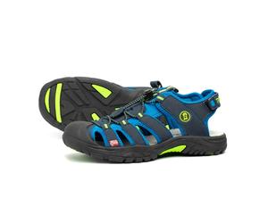 Outdoorsandale TROLLKIDS "Kids Kvalvika Sandal", Kinder, Gr. 27, bunt (navy, viper grün), Synthetik, mehrfarbig, Schuhe Outdoorsandale (15216564-27) navy, viper grün