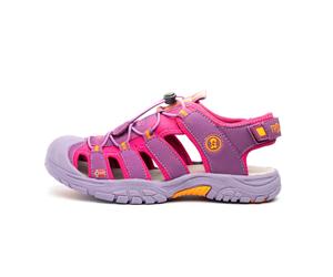 Outdoorsandale TROLLKIDS "KIDS KVALVIKA SANDAL", Kinder, Gr. 36, orange (schwarz rose, orange), Synthetik, Textil, mehrfarbig, Schuhe Outdoorsandale (98455961-36) schwarz rose, orange