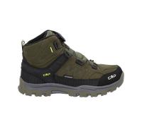 Outdoorschuh CMP "KIDS KIRUNA MID FITGO FLEECE WP TREKKING SHOES", Kinder, Gr. 39, Synthetik, grün (olive, acido), Leder, Schuhe Outdoorschuh, Winterstiefel, Winterschuhe, gefüttert,wasserdicht (82800