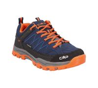 Outdoorschuh CMP "KIDS RIGEL LOW WP TREKKING SHOES", Jungen, Gr. 38, blau (b. blau, arancio), Leder, Schuhe Outdoorschuh, wasserdicht (27171505-38)