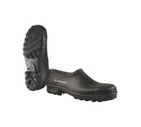 Dunlop Gummischuh der schwarze unisex Sommer-Gummistiefel in Schuhhöhe mit gummiertem Futter 44