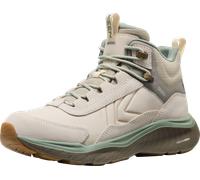 Outdoorschuh KEEN "LEIKI LEATHER MID WP", Damen, Gr. 40, birch, lily pad, Leder, Schuhe Outdoorschuh, Wanderschuh aus wasserdichtem Premium Leder, atmungsaktiv (37898017-40) birch, lily pad