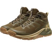 Outdoorschuh KEEN "TARGHEE APEX MID WP", Herren, Gr. 42, schwarz olive, khaki, Textil, Schuhe Outdoorschuh, wasserdichter und atmungsaktiver Wanderschuh (59377946-42) schwarz olive, khaki