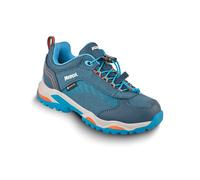 Outdoorschuh MEINDL "Meindl Wisper Junior GORE-TEX", Damen, Gr. 27, bunt (petrol, orange), Mesh, Veloursleder, unifarben, Basic, Schuhe Outdoorschuh, GORE-TEX - Winddicht, wasserdicht und atmungsaktiv